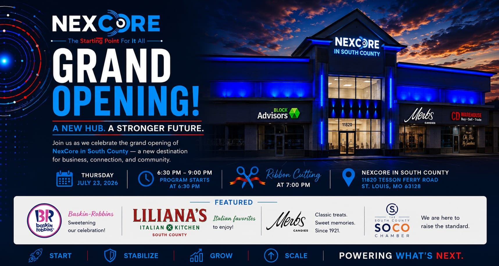 NexCore Returns! Grand Opening Celebration